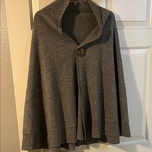 Grey Buttoned Cape